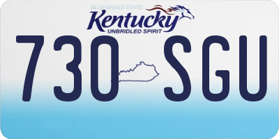 KY license plate 730SGU