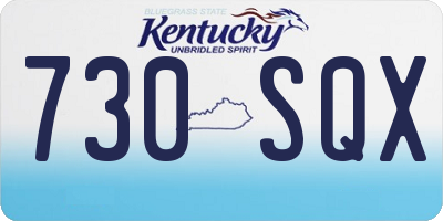 KY license plate 730SQX