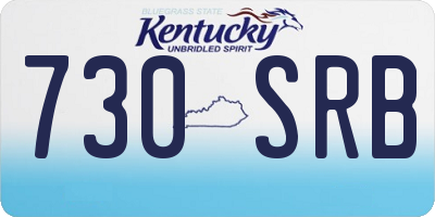 KY license plate 730SRB