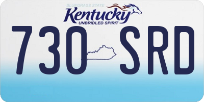 KY license plate 730SRD