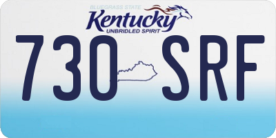 KY license plate 730SRF