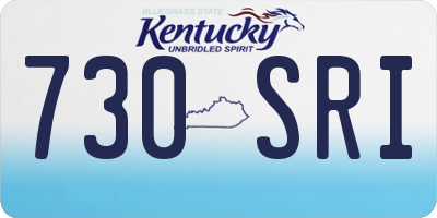KY license plate 730SRI