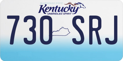 KY license plate 730SRJ