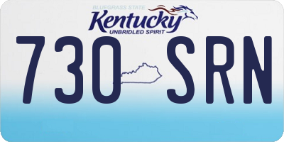 KY license plate 730SRN