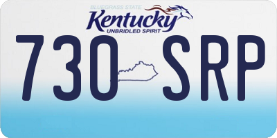 KY license plate 730SRP