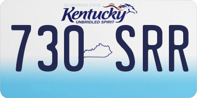 KY license plate 730SRR