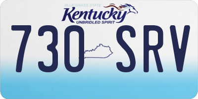 KY license plate 730SRV
