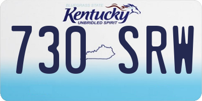 KY license plate 730SRW
