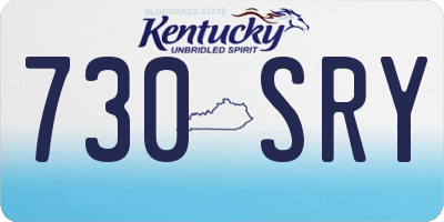 KY license plate 730SRY