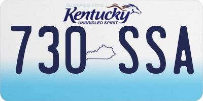 KY license plate 730SSA