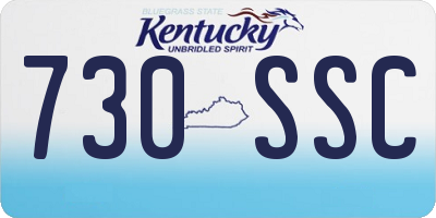 KY license plate 730SSC
