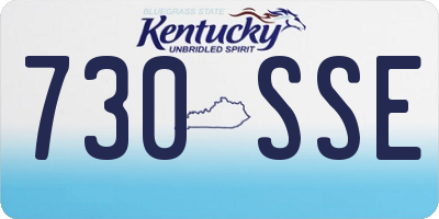 KY license plate 730SSE