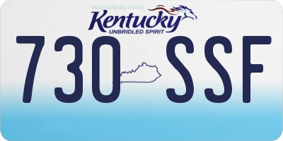 KY license plate 730SSF