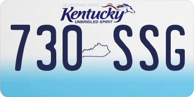 KY license plate 730SSG