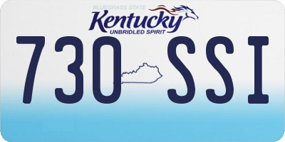 KY license plate 730SSI