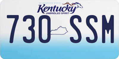 KY license plate 730SSM