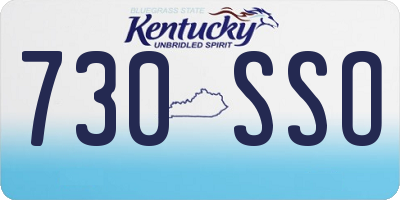 KY license plate 730SSO