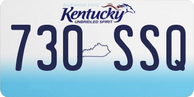KY license plate 730SSQ
