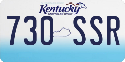 KY license plate 730SSR