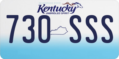 KY license plate 730SSS