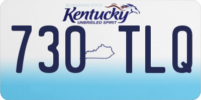 KY license plate 730TLQ