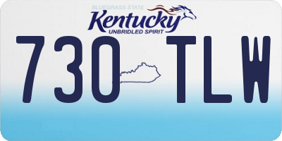 KY license plate 730TLW