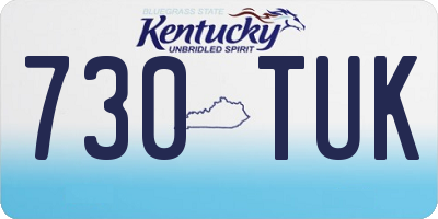 KY license plate 730TUK