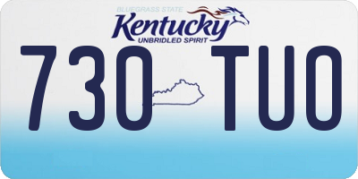 KY license plate 730TUO