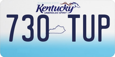 KY license plate 730TUP