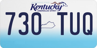 KY license plate 730TUQ