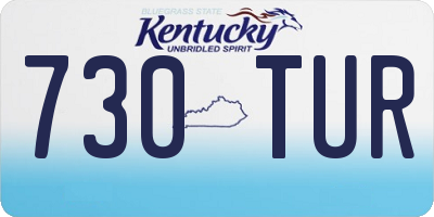 KY license plate 730TUR