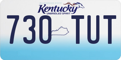 KY license plate 730TUT