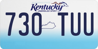 KY license plate 730TUU