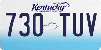 KY license plate 730TUV