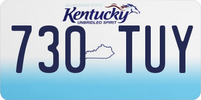 KY license plate 730TUY