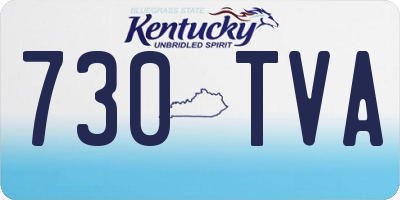 KY license plate 730TVA
