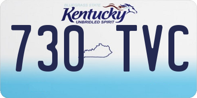 KY license plate 730TVC