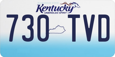 KY license plate 730TVD