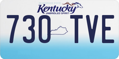 KY license plate 730TVE