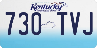 KY license plate 730TVJ