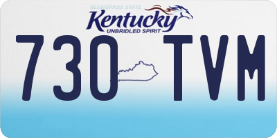 KY license plate 730TVM
