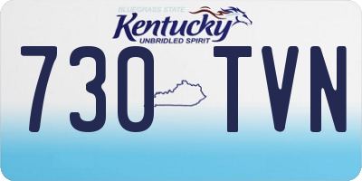 KY license plate 730TVN