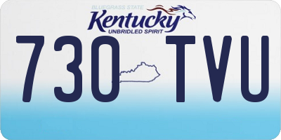 KY license plate 730TVU