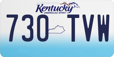 KY license plate 730TVW