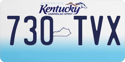 KY license plate 730TVX