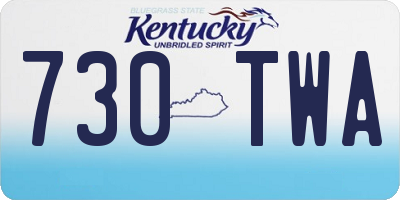 KY license plate 730TWA