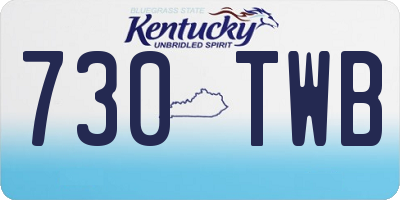 KY license plate 730TWB