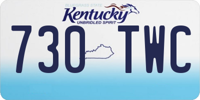 KY license plate 730TWC