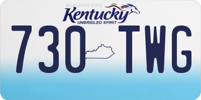 KY license plate 730TWG