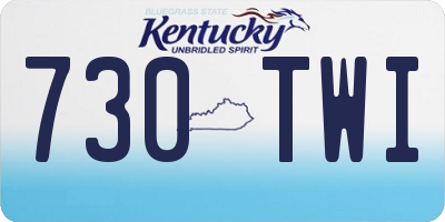 KY license plate 730TWI